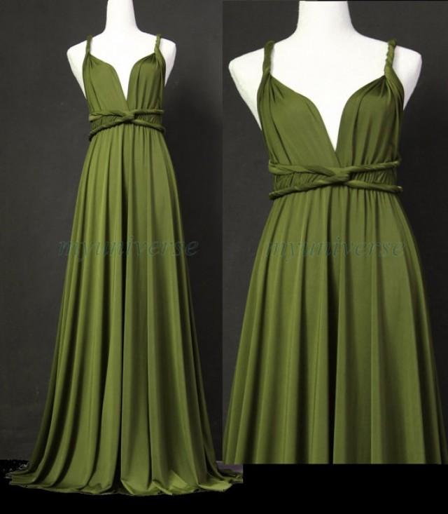 Sage Bridesmaid Dress Olive Green Infinity Dress Wrap Convertible Dress ...