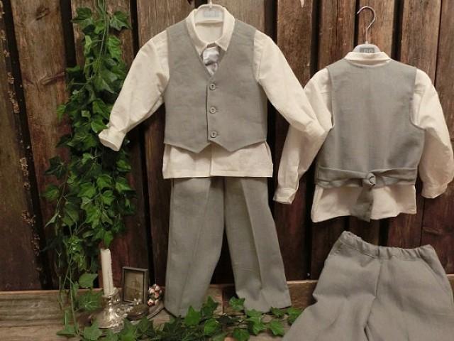 Formal Wear Childrens Grey Trousers Wedding Baby Tux Light Grey