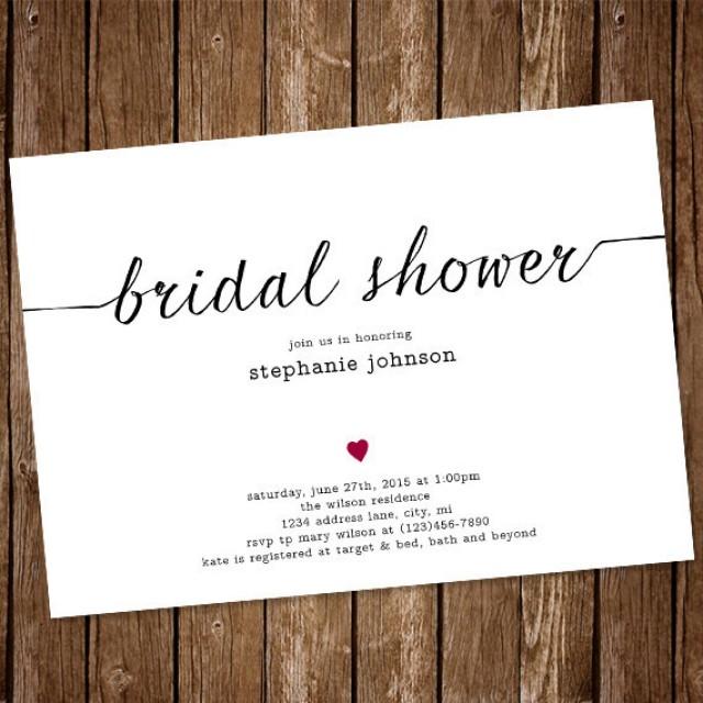 Plain Bridal Shower Invitations 7