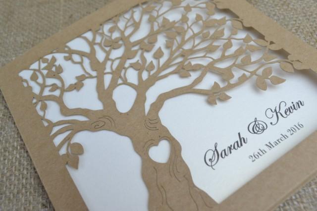 Laser Cut Tree Wedding Invitations 9