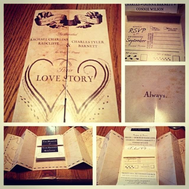 Marauders Map Wedding Invitations 2