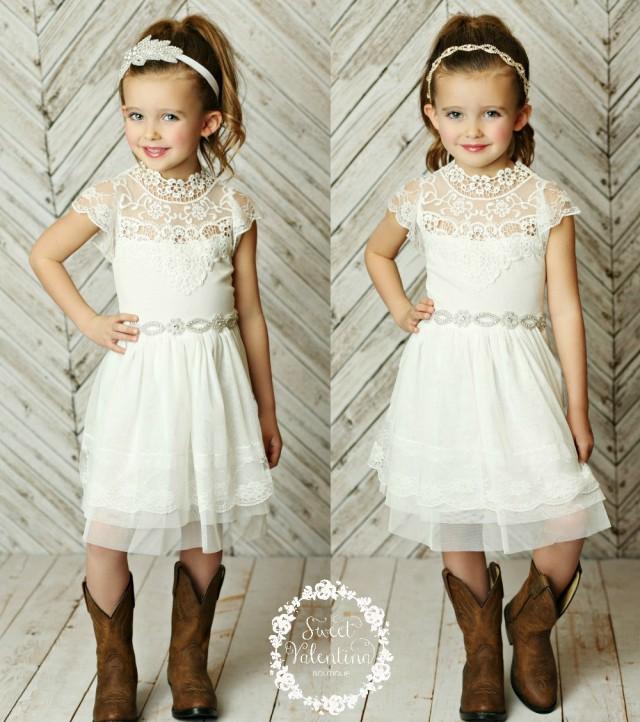 Rustic Wedding Flower Girl Dresses 6