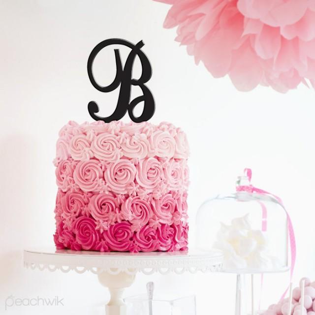 Letter Cake Topper - Initials Cake Topper - Wedding Cake Topper ...