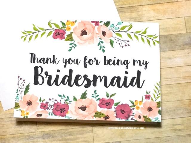 Inspirational 66 Maid Of Honor Thank You Card Wording