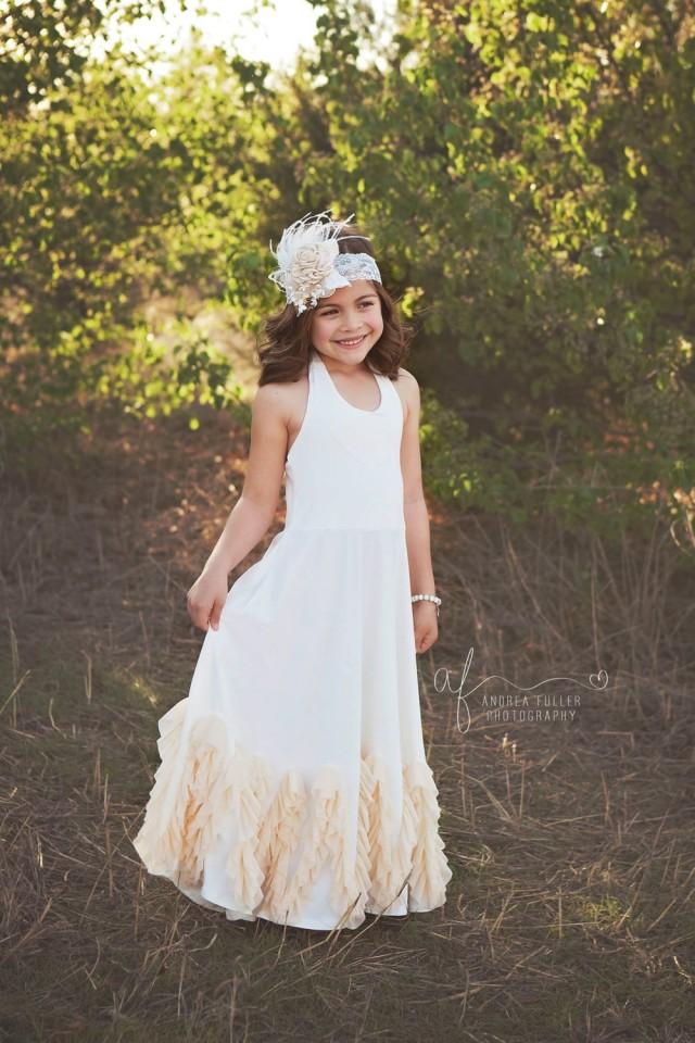 Vintage Rustic Flowergirl Dresses 10