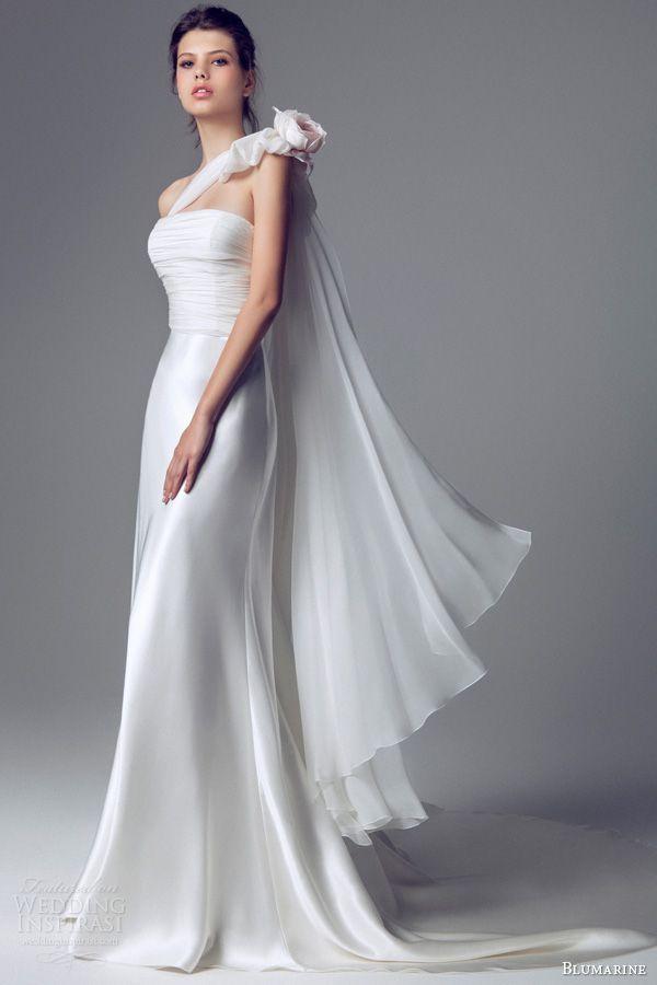One Shoulder Strap Wedding Dress Inspiration #2046809 - Weddbook