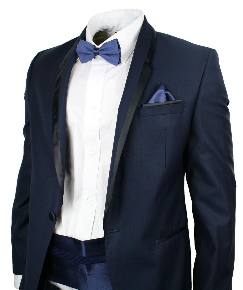 Zapprix Mens Navy Blue Dinner Tuxedo Suit #2137401 - Weddbook