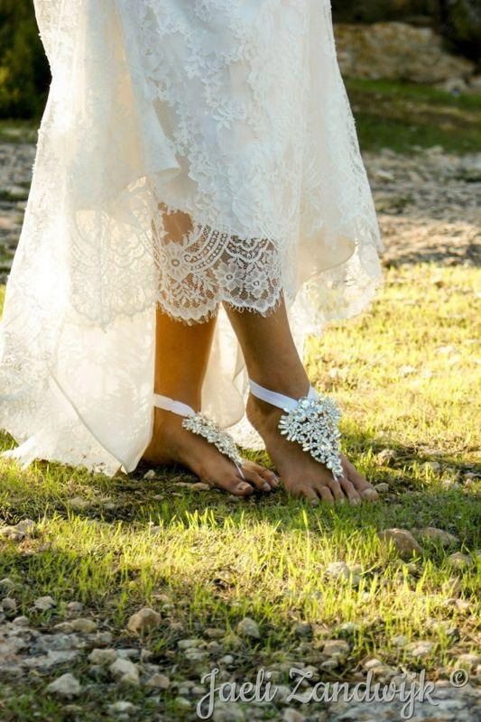 DESTINY, Bridal Jewelry Destination Wedding, Rhinestone Barefoot ...