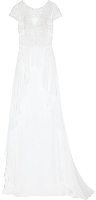 Temperley London Bluebell Silk And Embroidered Lace Gown #2153789 ...