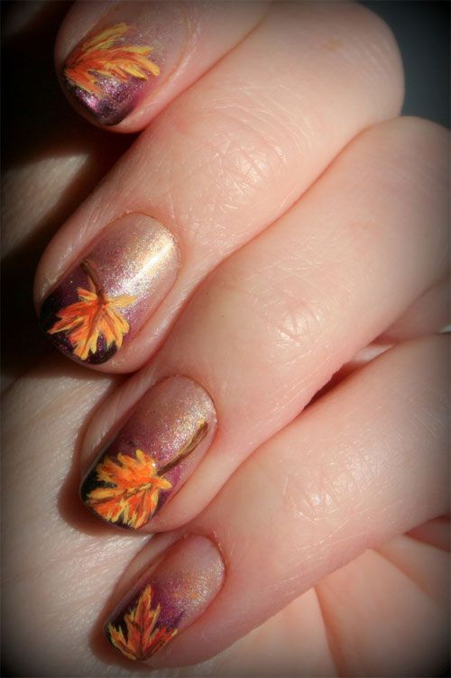 60 Fall Inspired Nail Designs: Leaves, Owls, Pumpkins More! #2170062 ...