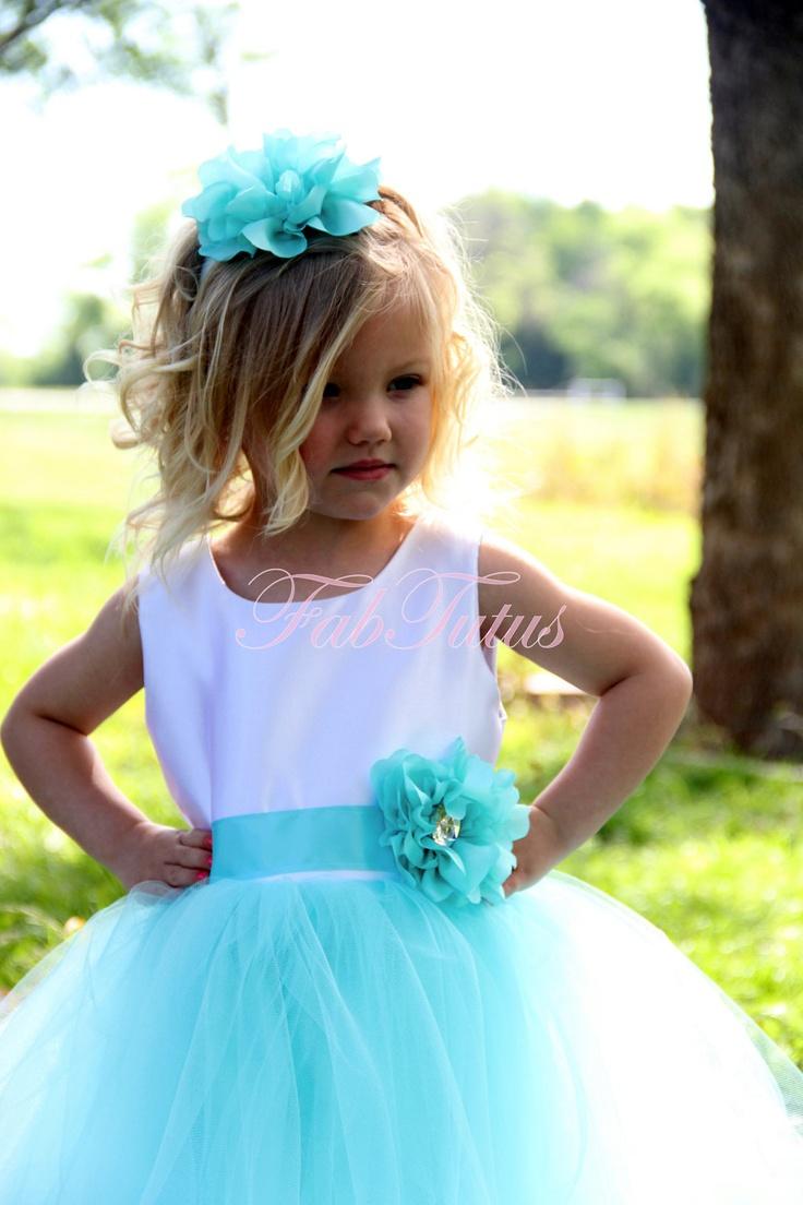 Couture Tiffany Blue Flower Girl / Special Occasion Tutu Dress By ...