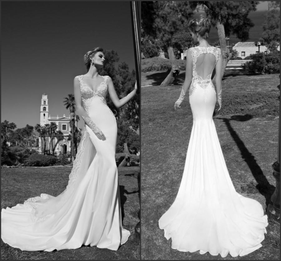 Discount Stunning Galia Lahav Wedding Dresses Hollow Chiffon Beach Sexy ...