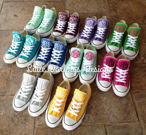 NEW COLORS! Women's Monogrammed Converse Sneakers #2236797 - Weddbook