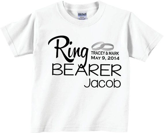 Personalized Ring Bearer Shirts And Tshirts With Rings And Wedding Date ...
