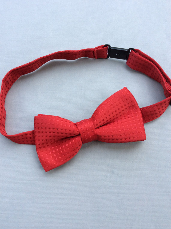 Red Boys Bow Tie Baby Red Youth Bow Tie Boys Accessories Boys Ring ...