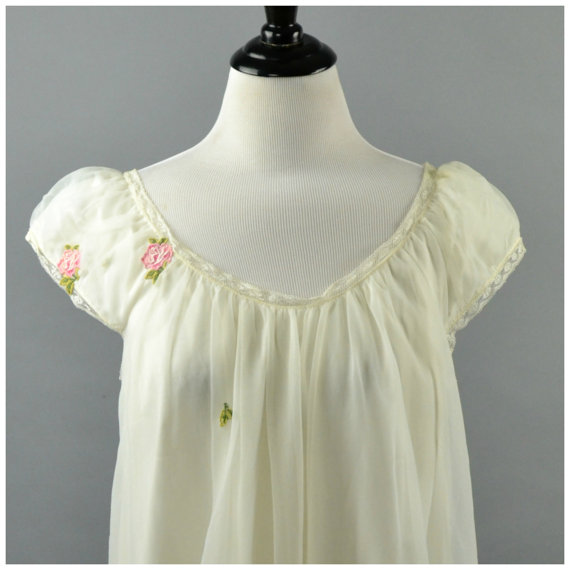 Dreamy White 1950's BabyDoll Nightgown #2278568 - Weddbook