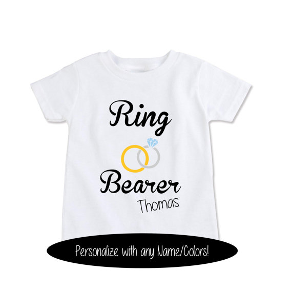 Custom Gift T-Shirt Ring Bearer Shirt, Personalized Ring Bearer ...
