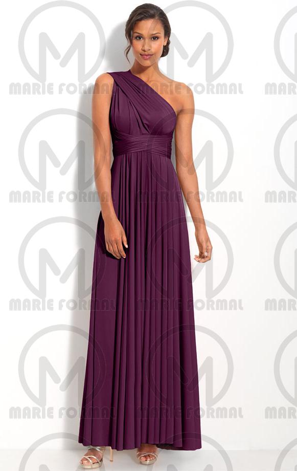 Purple Wedding - One Shoulder Purple Bridesmaid Dresses #2288362 - Weddbook
