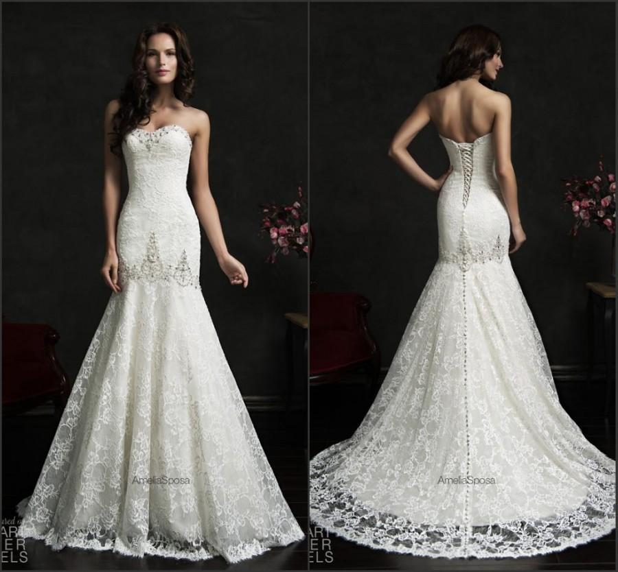 Elegant Lace Wedding Dresses 2015 Amelia Sposa Spring Mermaid With ...