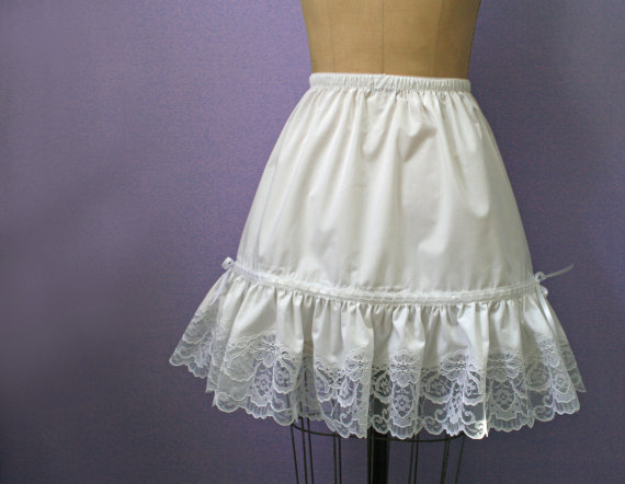 Plus Size White Lace Petticoat, Custom Made To Your Size And Length ...