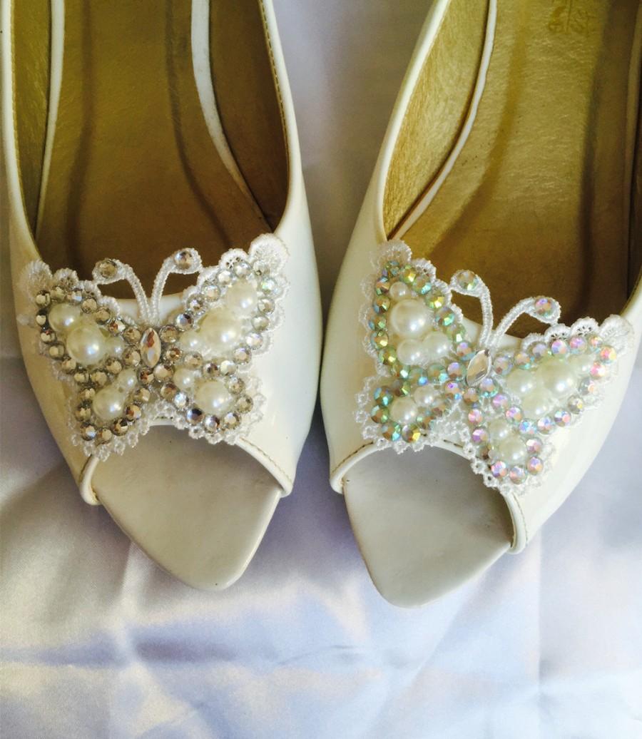 Wedding Shoes Flat Peep Toe Wedding Shoes,Lace Butterfly Wedding Shoes ...