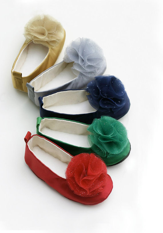 Satin Flower Girl Shoe 23 Color - Toddler, Baby Shoe, Toddler Ballet ...