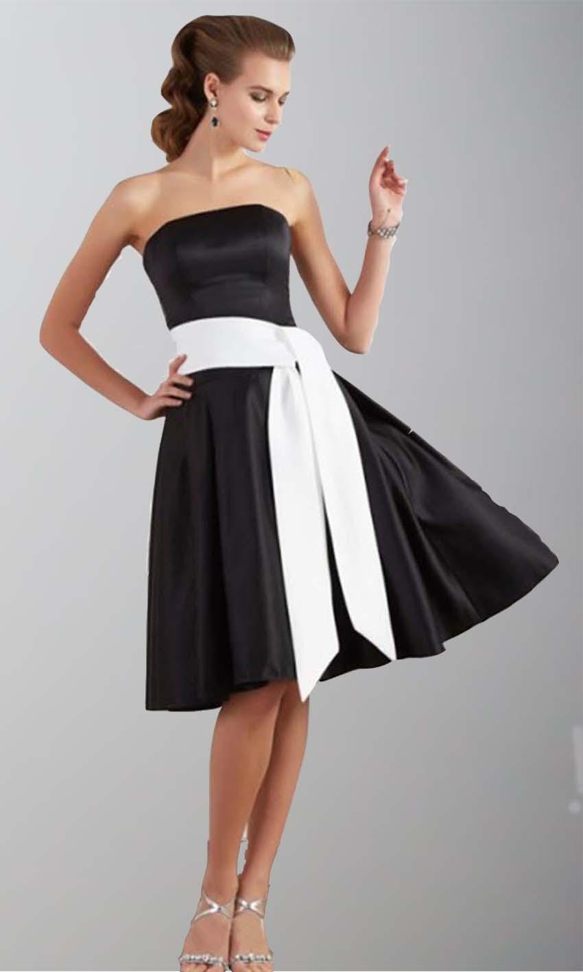 Classic Black Strapless Short Bridesmaid Dresses KSP342 [KSP342] - £76. ...
