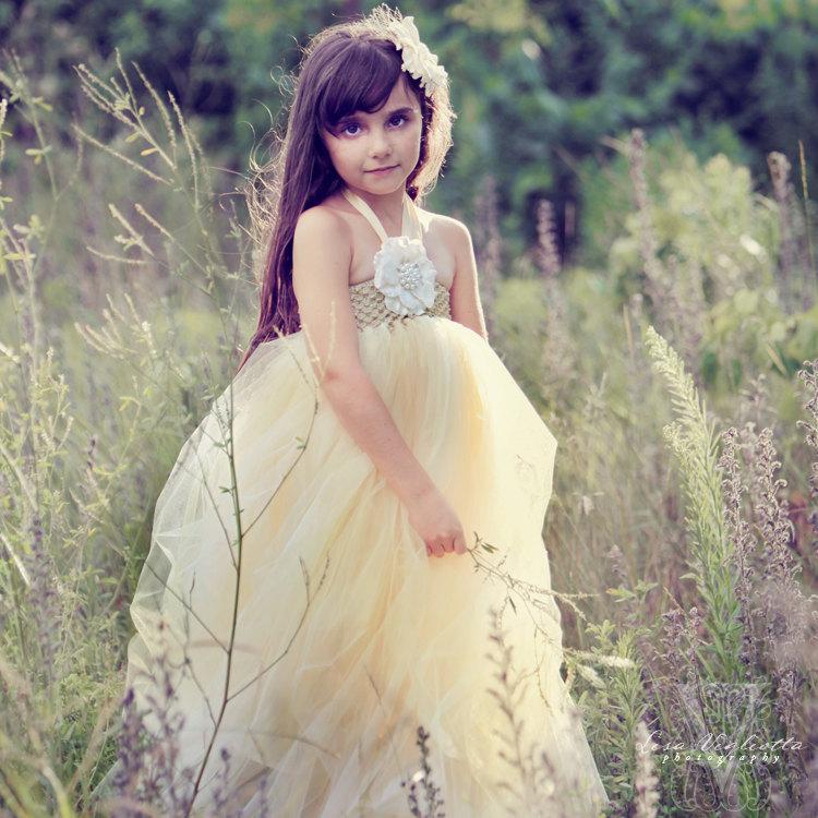 Gold Tutu Dress..Birthday Tutu Dress.. Flower Girl Dress…Great Gatsby ...