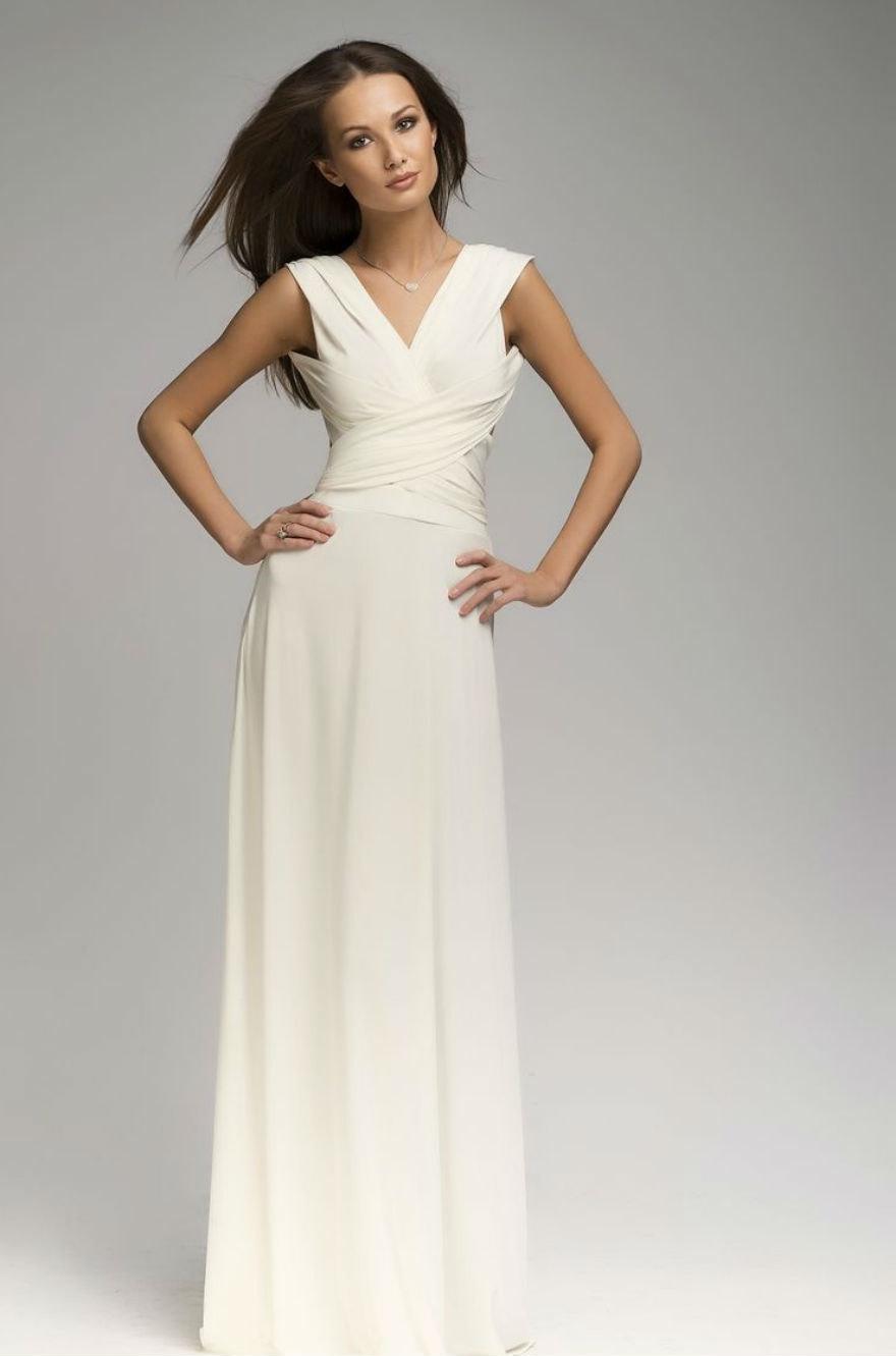 Bridesmaid Dress Infinity Ivory Dress Floor Length Wrap Convertible ...