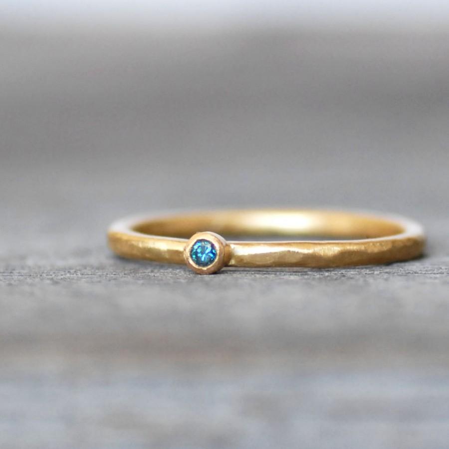 Tiny Blue Diamond Ring Gold Wedding Band Choose 14k Tiny Blue Diamond Ring Gold Wedding Band Choose 14k Or 18k Eco Friendly Recycled