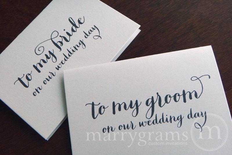Wedding Card To Your Bride Or Groom On Our Day Wedding Card To Your Bride Or Groom On Our Day My Love Note Before The Ceremony Cs02