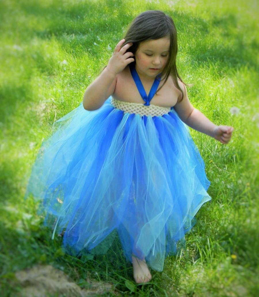 On Sale Blue Flower Girl Dress, Flower Girl Dress, Flower Girl Tutu ...