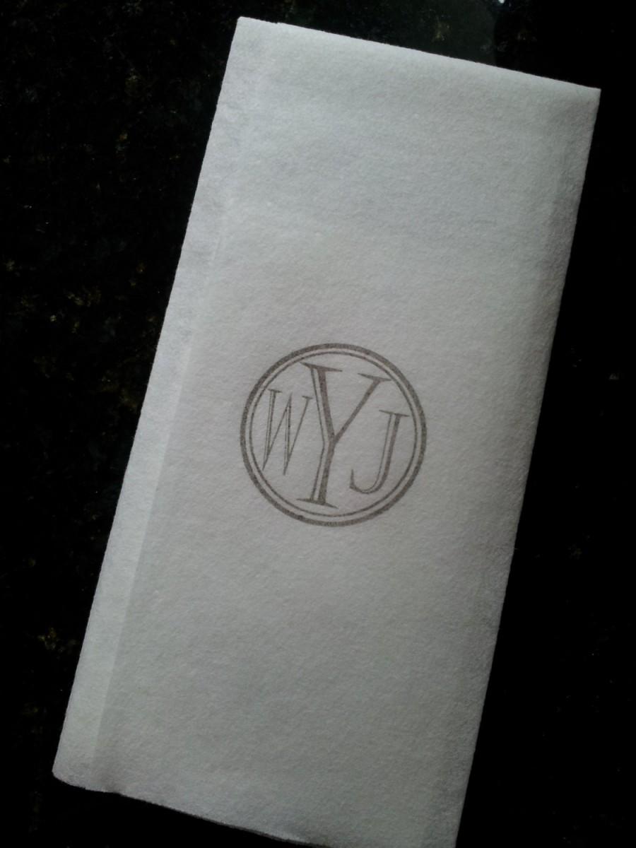 Wedding Napkins Guest Towels Serviettes Super Soft Cloth Like Wedding Napkins Guest Towels Serviettes Super Soft Cloth Like Paper Hand Stamped