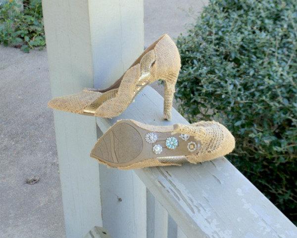 Enthralling Wedding Shoes - Rustic Wedding - Burlap Wedding - Womens ...
