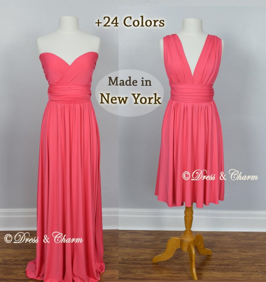 Rose Party Dresses, Convertible Wrap Dress, Formal Dress, Infinity ...