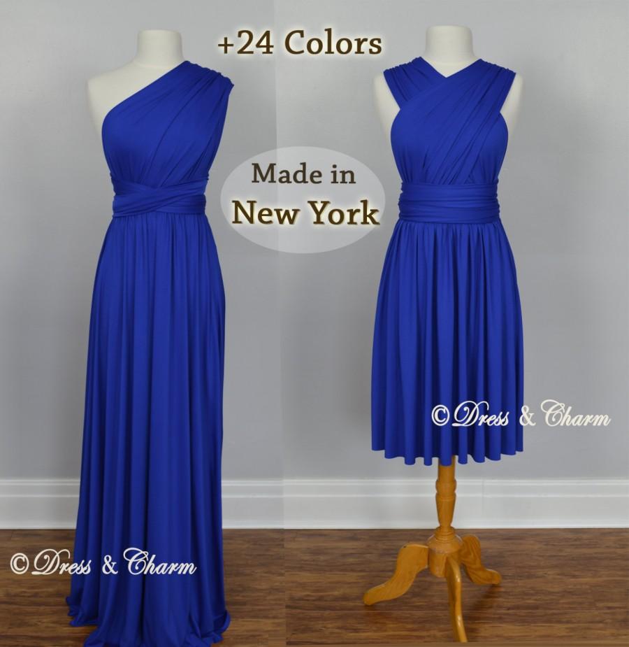 Royal Blue Bridesmaid Dress, Infinity Dress, Convertible Dress, Prom ...