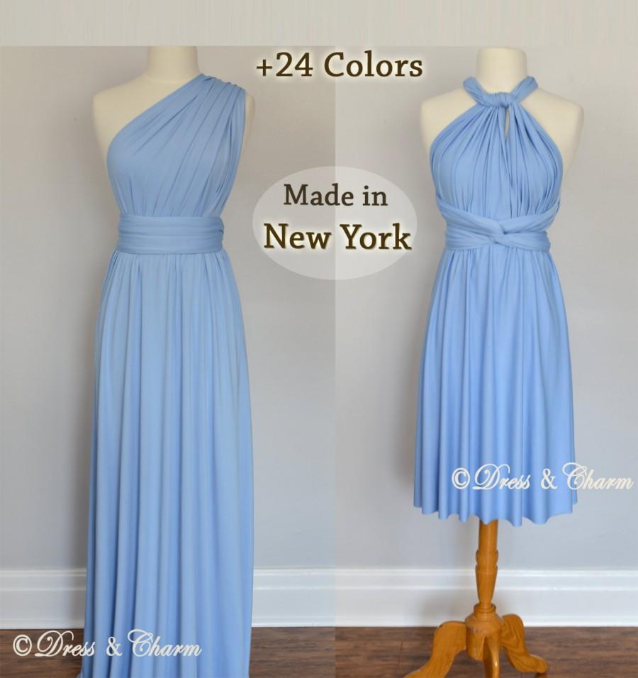 Baby Blue Infinity Bridesmaid Dress, Convertible Dresses, Party Dress ...