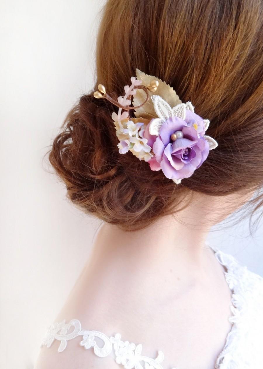 Purple Hair Pieces For Weddings - Violet Hair Crown Dark Purple Hair ...