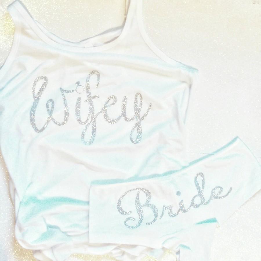 Wifey, Wedding Night, Bride Shirt, Bride Underwear Set, Personalized ...