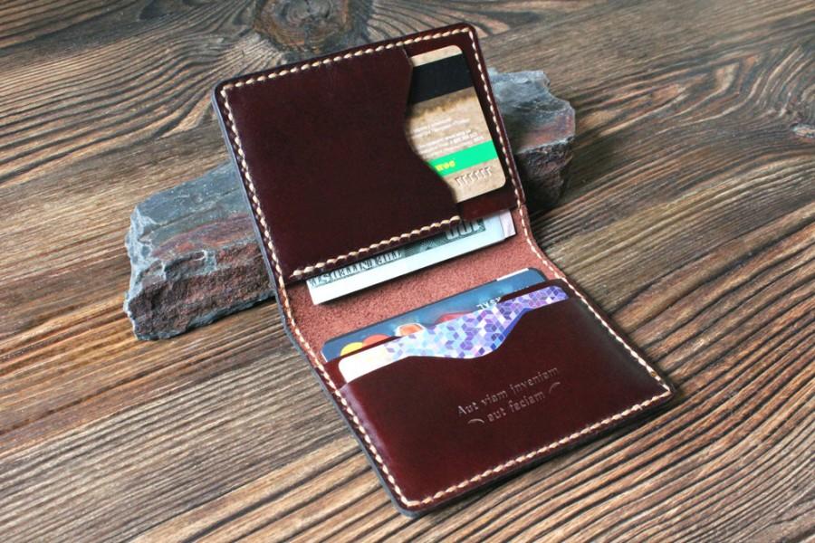 Card Holder Groomsmen Gift For Men Leather Wallet Leather Card Wallet ...