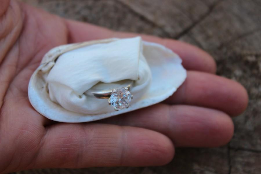 Engagement Ring Box, Proposal Box, Sea Shell, Beach, Nautical, Unique ...