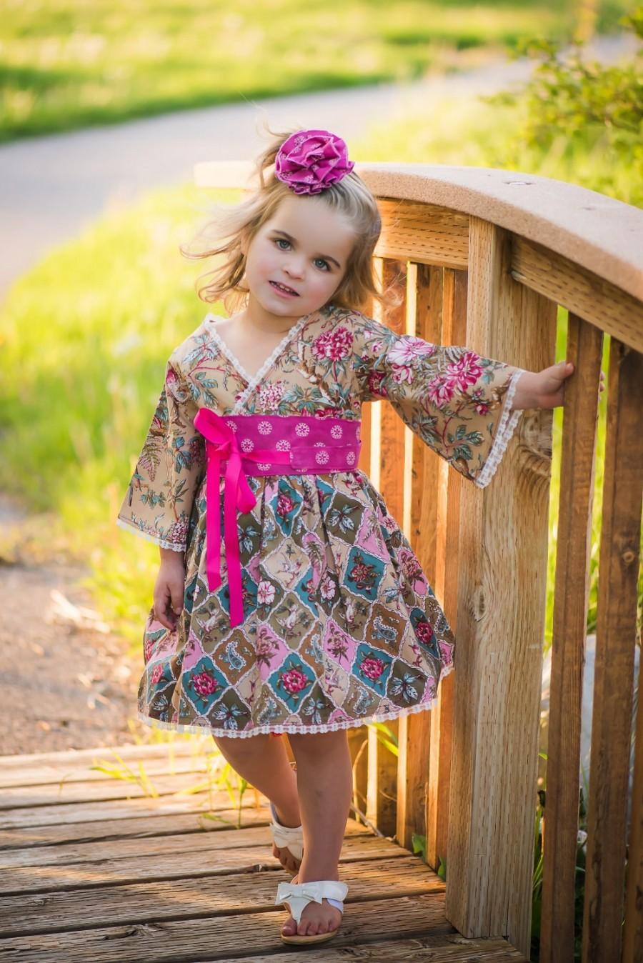 Tea Party Dress - Little Girl Dress - Flower Girl Dress - Shabby ...