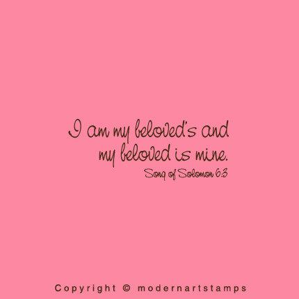 Wedding Stamp I Am My Beloved Y Is Mine Verses Wedding Stamp I Am My Beloved Y Is Mine Verses About Love Rubber A112