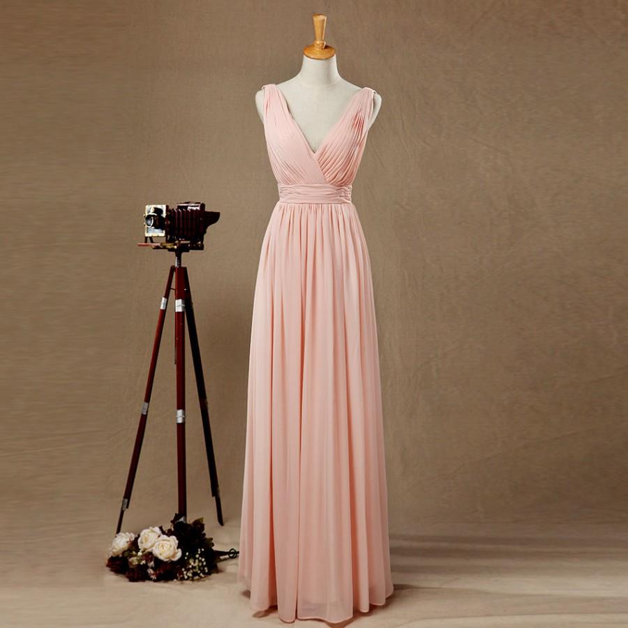 2016 Long Blush Bridesmaid Dress, Blush Pink Wedding Dress, Party Dress ...