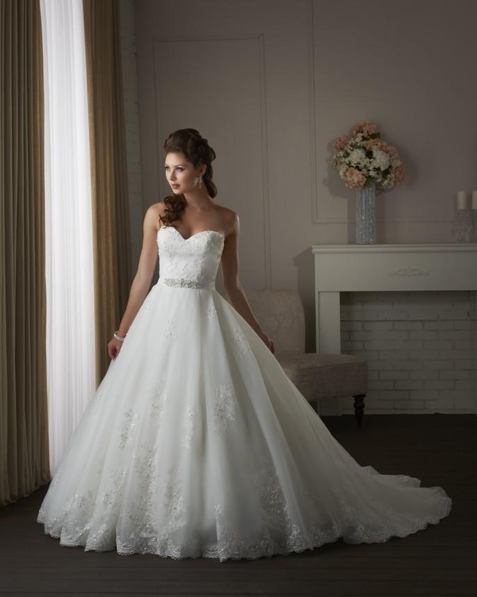 Bonny Classic 414 Lace And Tulle Wedding Dress - Crazy Sale Bridal ...