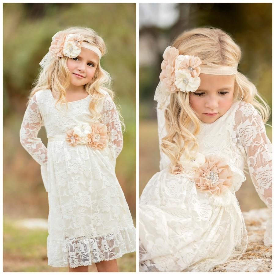 Lace Girl Dress, Flower Girl Dress, Flower Girl Lace Dresses, Country ...