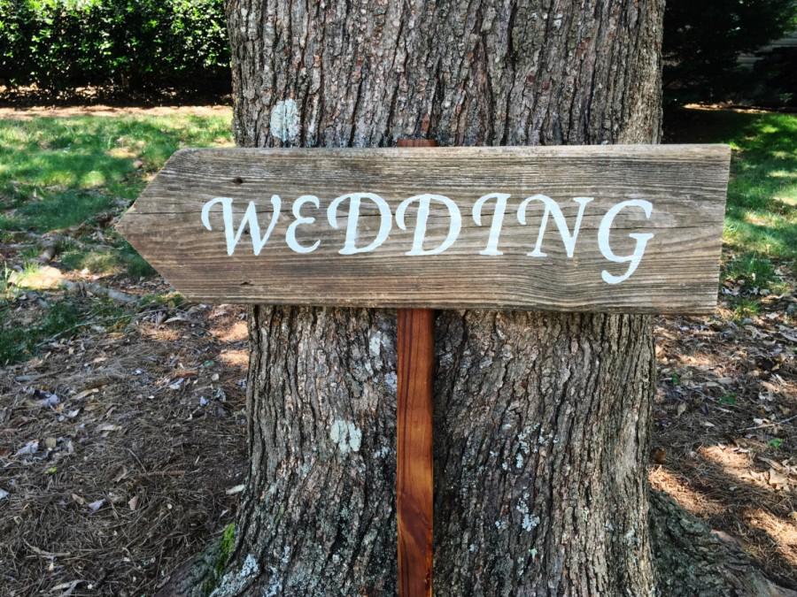 Wedding Signs Wood, Wedding Arrow Sign, Wooden Wedding Signs, Barn Wood ...