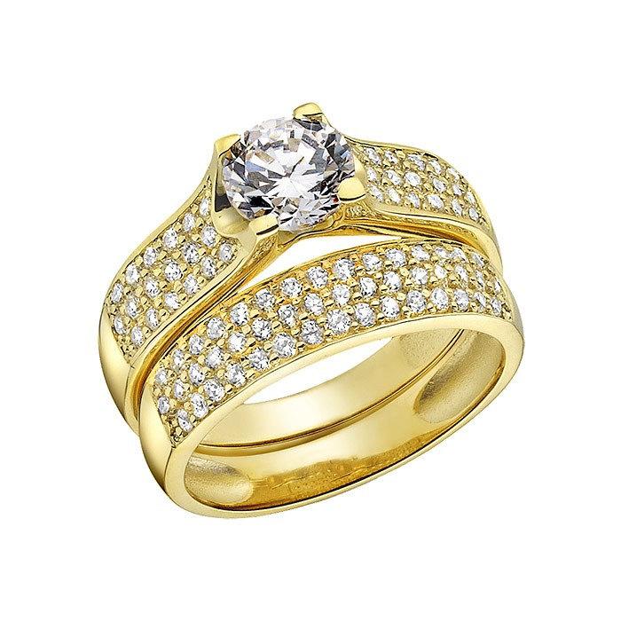 14K Gold Diamond Ring For Women 14K Gold Engagement Ring Gold Diamond ...