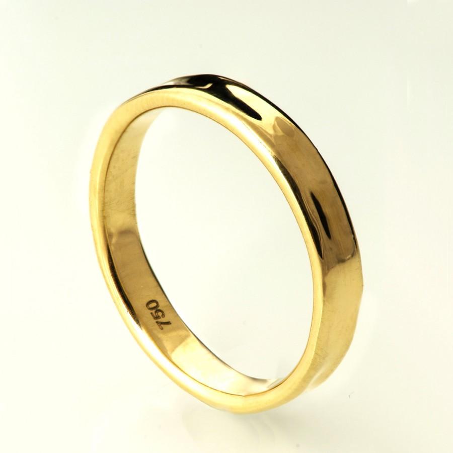 Simple Gold Wedding Band - 14k Gold Ring , Unisex Ring , Wedding Ring ...