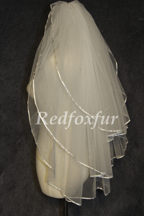 3 Tier Veil,white Ivory Veil,Wedding Veil,Bridal Veil,With Comb,Beads ...